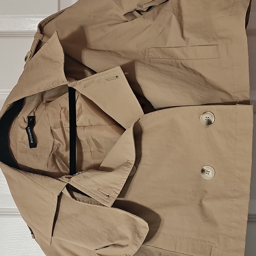 Womens Cropped Trench Coat